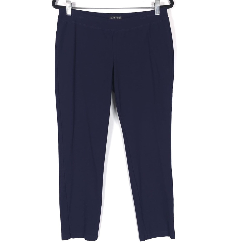 EILEEN FISHER Women’s Pull on Pants Viscose Blend USA🇺🇸MADE EETK Navy MEDIUM‎